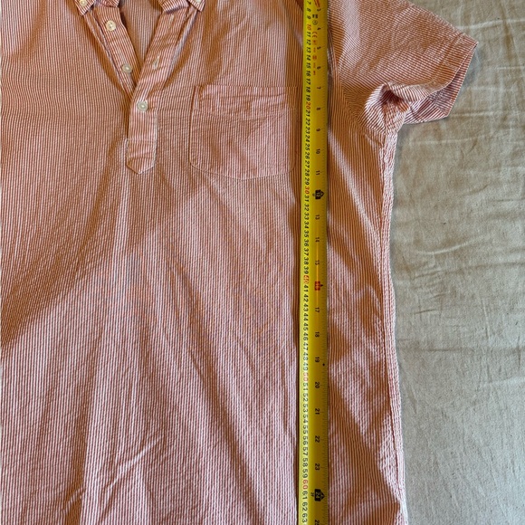 J Crew Men’s Large Short Sleeve Seersucker Popover - Picture 5 of 6